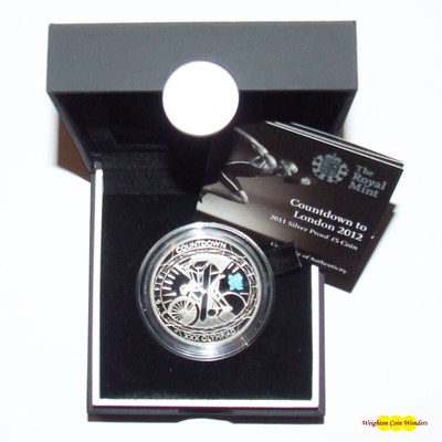 2011 Silver Proof £5 Crown - Countdown to London 2012 - Click Image to Close
